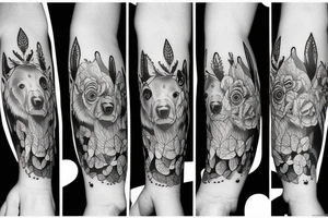 bear on arm tattoo idea
