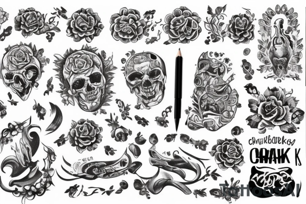 Танцующий скелет в шляпе tattoo idea