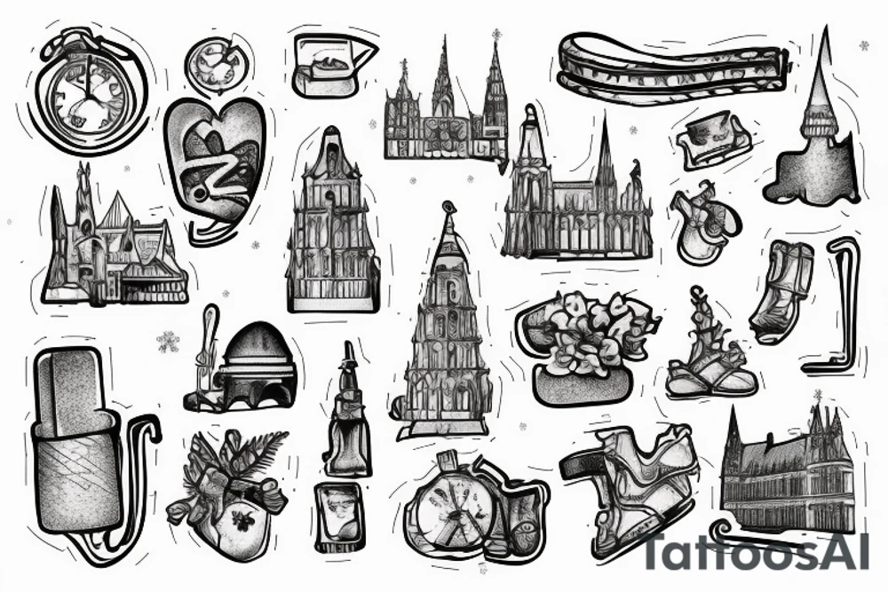 Wien in the snow time tattoo idea