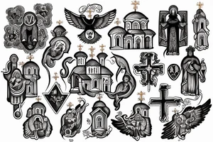 Ostrog Orthodox monastery in Montenegro tattoo idea