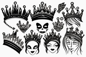 CROWNS BIG AND SMALL IN ORDER tattoo idea