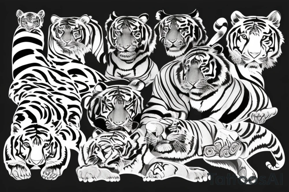 The integration of teachers, tigers and teenagers tattoo idea