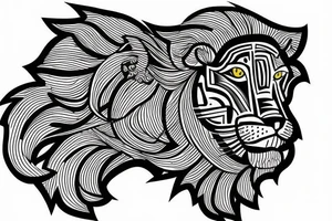 lion, map, ferrari tattoo idea
