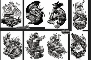 Someone climbing a mountain tattoo idea