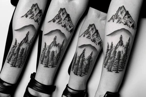 Someone climbing a mountain tattoo idea