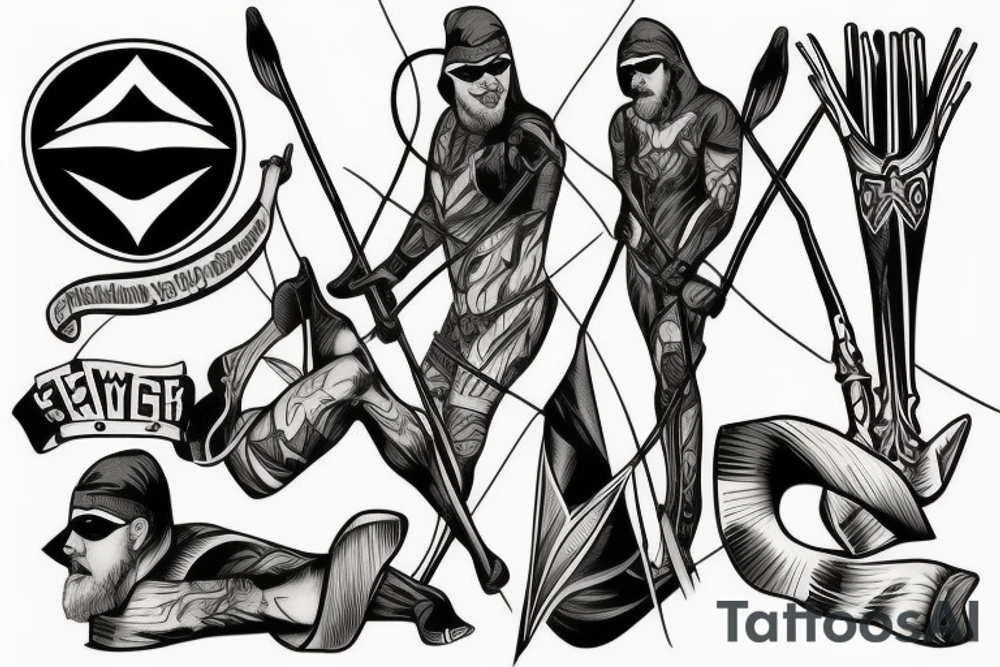 Green arrow tattoo idea