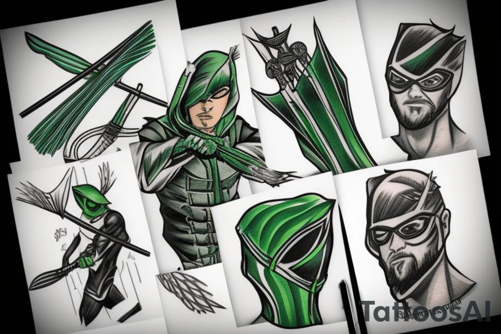 Green arrow tattoo idea