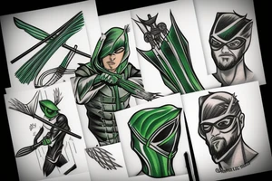 Green arrow tattoo idea
