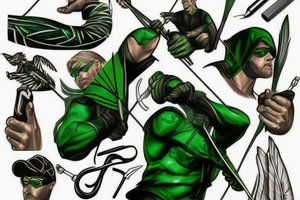 Green arrow tattoo idea