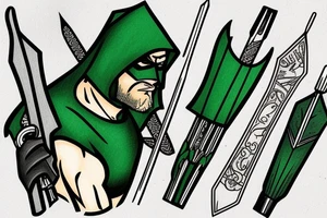 Green arrow tattoo idea