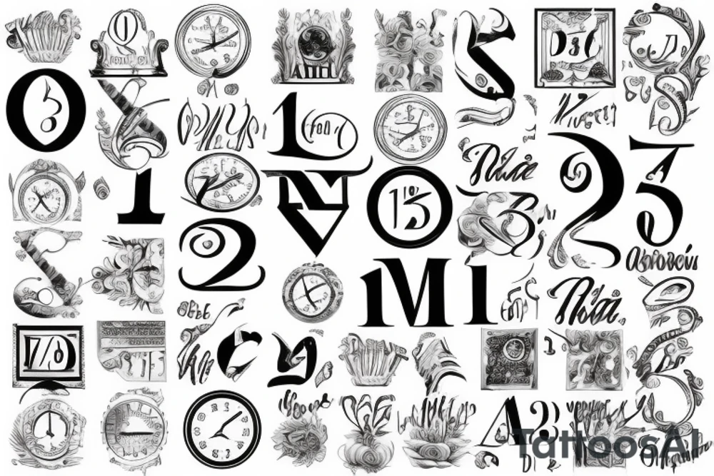 Date of birth in roman numerals tattoo idea