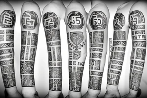 Date of birth in roman numerals tattoo idea