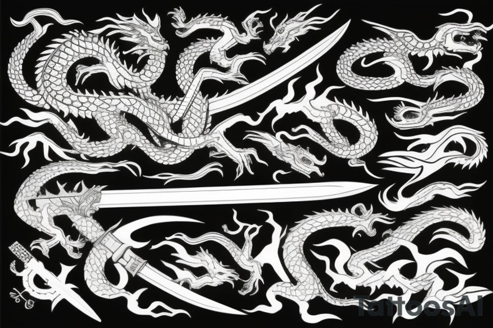 Sword with dragon tattoo idea