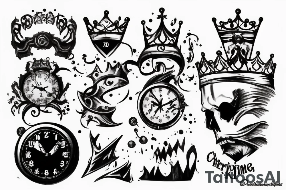 Christian, time, king, darkness tattoo idea