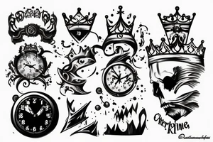 Christian, time, king, darkness tattoo idea