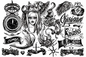 Christian, time, king, darkness tattoo idea