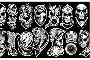 Christian darkness time tattoo idea