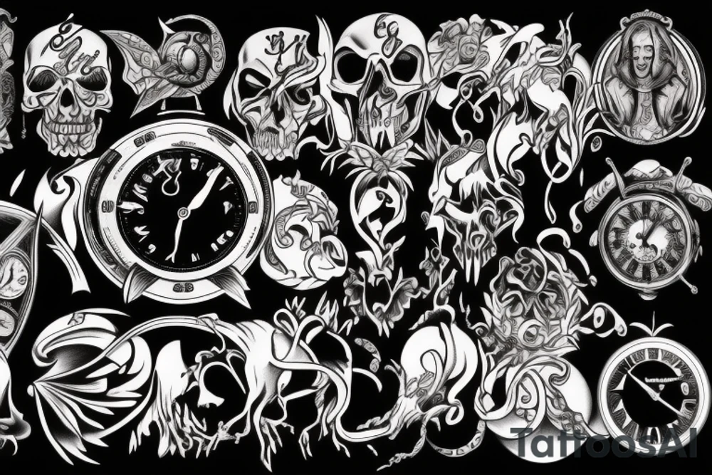 Christian darkness time tattoo idea