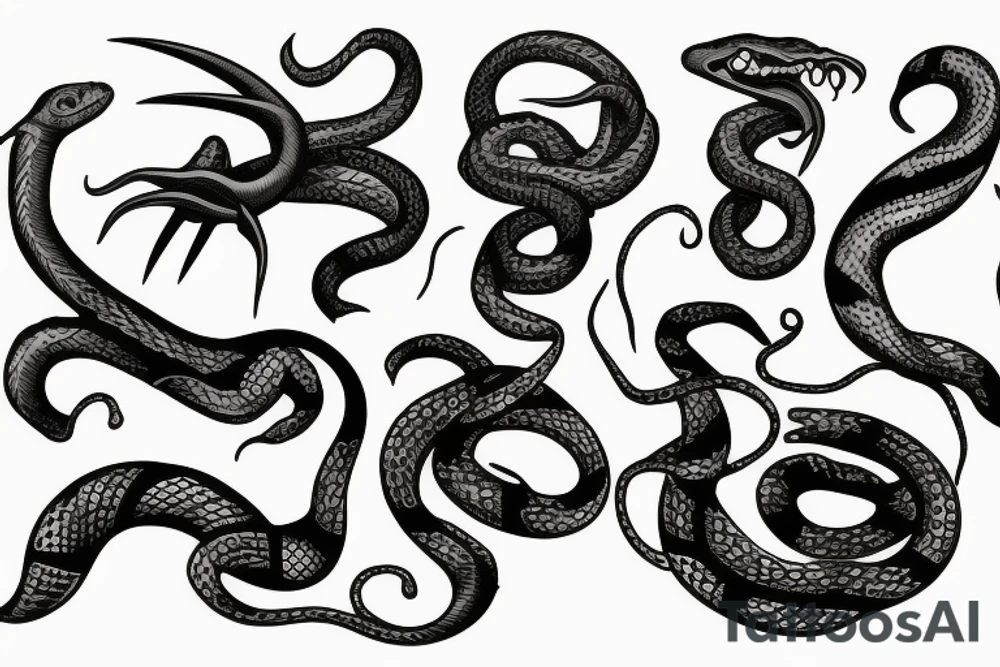 swellor, dagger, snake tattoo idea