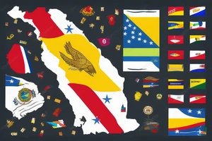 Venezuela map with the flag on color tattoo idea