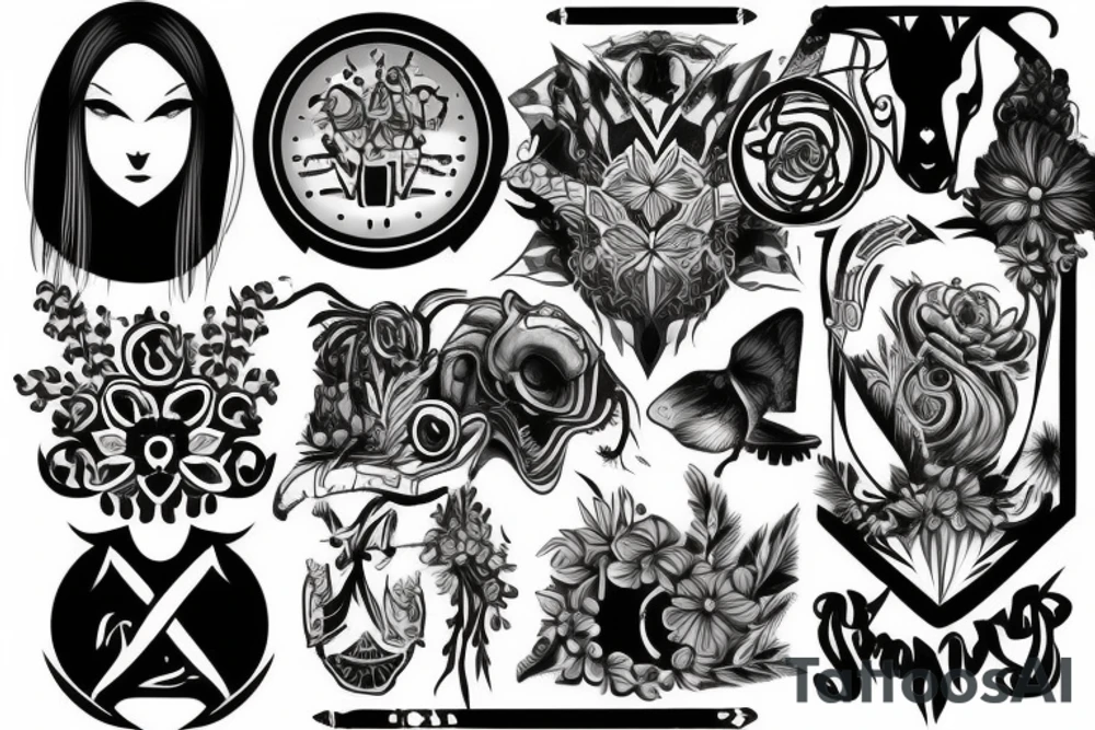 nordic shoulder and chest tattoo idea