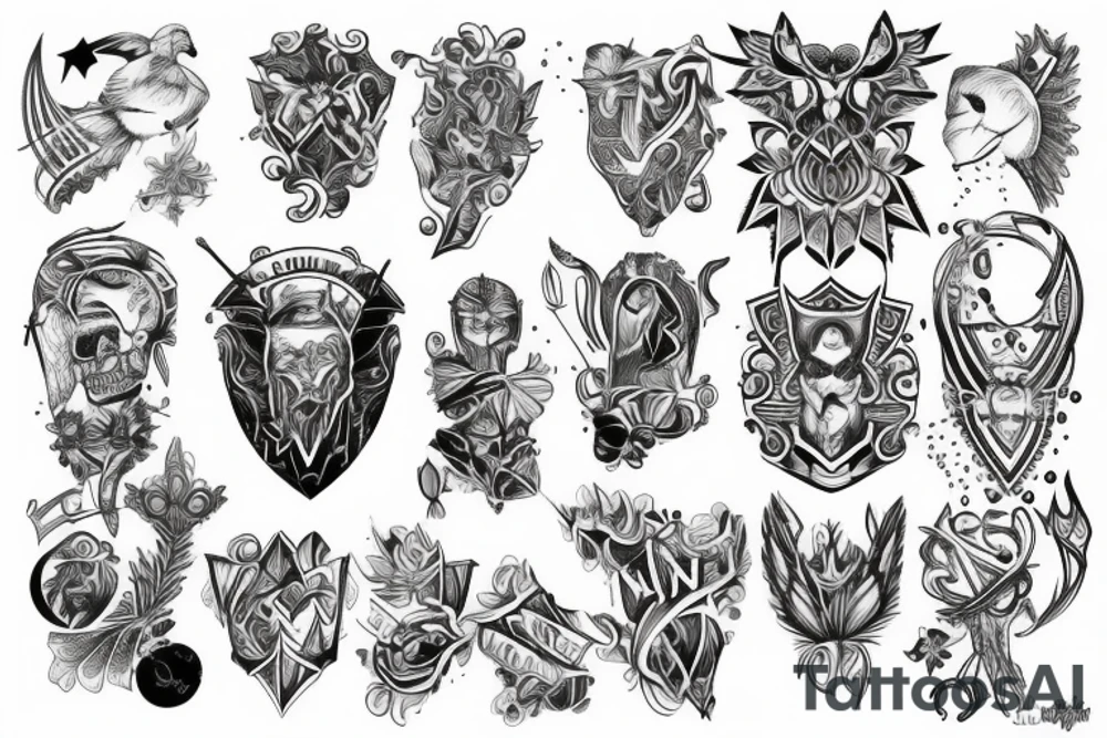 nordic shoulder and chest tattoo idea