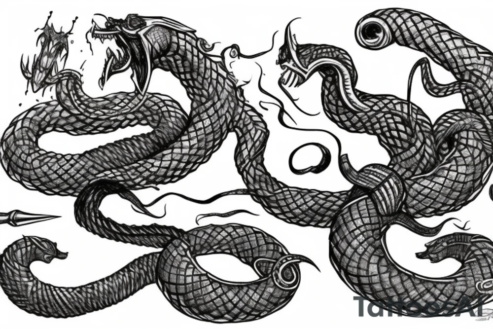 thor and jormungandr fighting tattoo idea