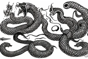 thor and jormungandr fighting tattoo idea