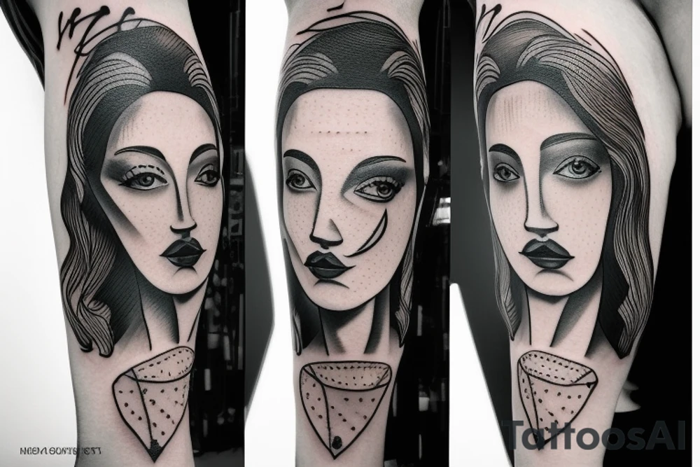 realistic portrait of an artist tattoo idea