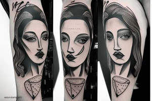 realistic portrait of an artist tattoo idea