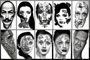 realistic portrait of an artist tattoo idea