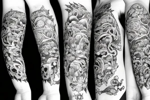 octupos full arm with medusa tattoo idea
