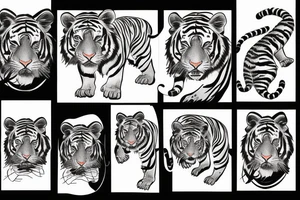 color tiger cosmos tattoo idea