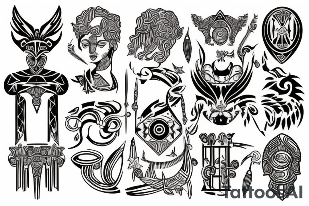 Greek mythology and culture tattoo idea
