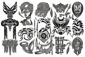 Greek mythology and culture tattoo idea