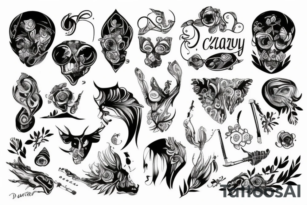 Dwa węże, jeden czarny drugi czerwony tattoo idea