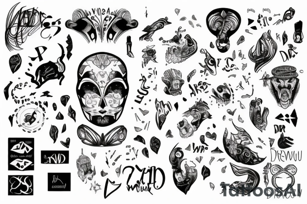 Dwa węże, jeden czarny drugi czerwony tattoo idea