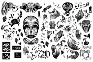 Dwa węże, jeden czarny drugi czerwony tattoo idea