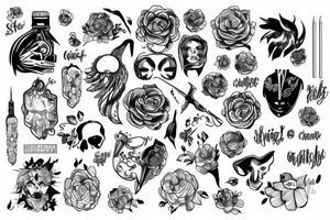 Wąż czerwono czarny tattoo idea