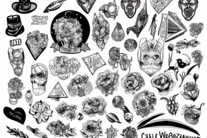 Wąż czerwono czarny tattoo idea