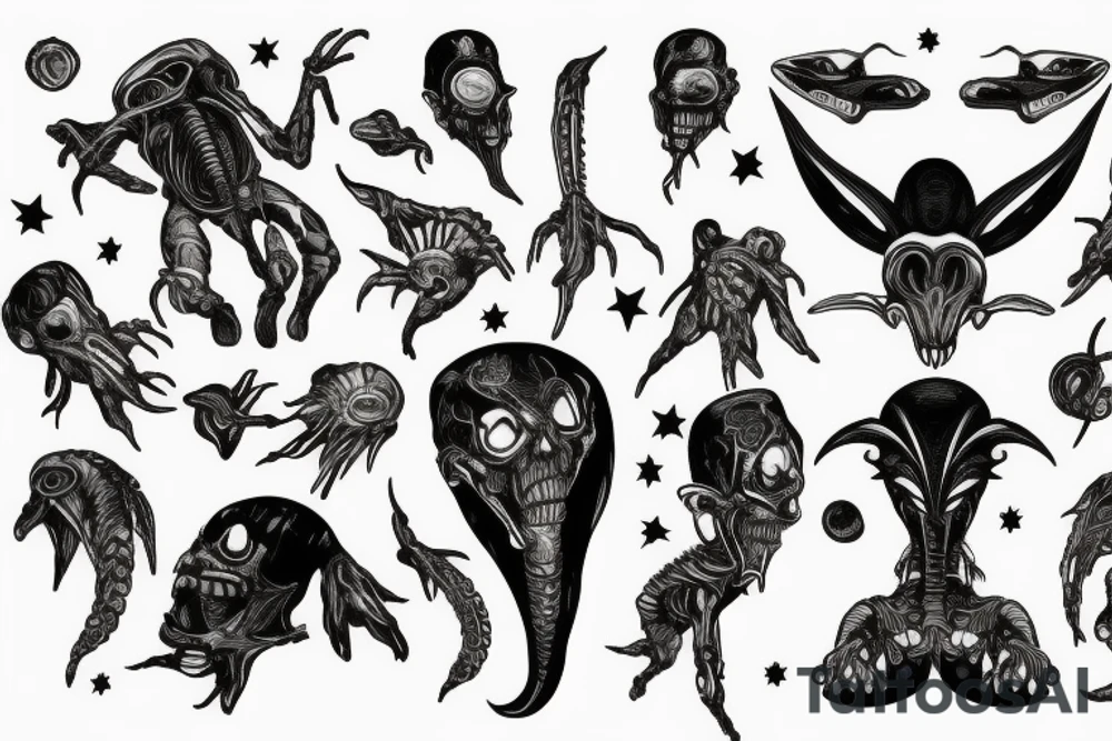 aliens, birth of a new world, revolting tattoo idea