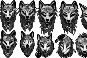 Wolf with sheep mask tattoo idea