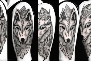 Wolf with sheep mask tattoo idea