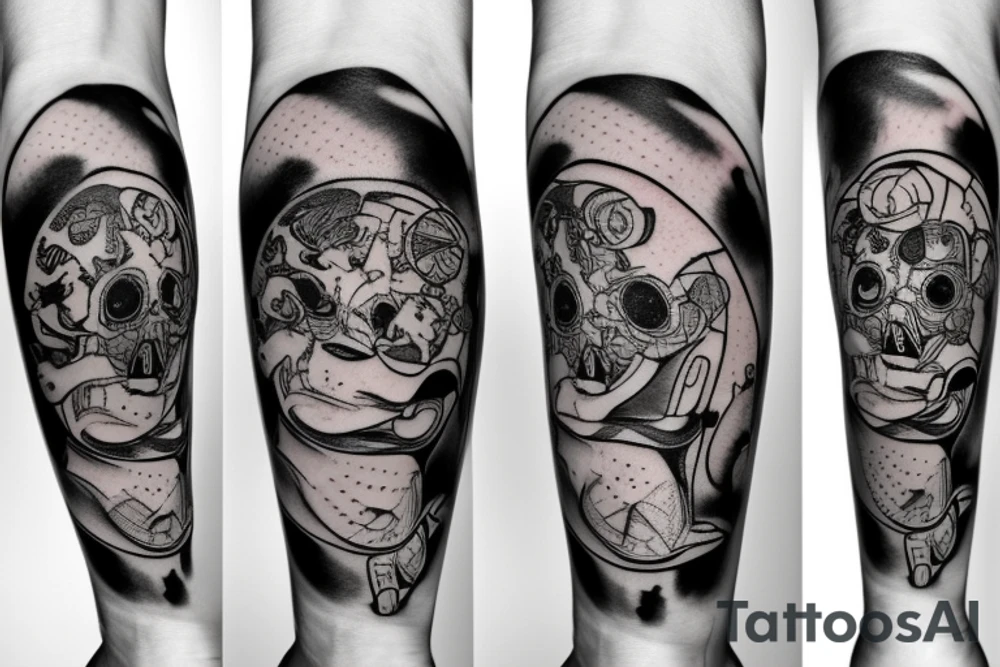 fetus in artificial womb tattoo idea