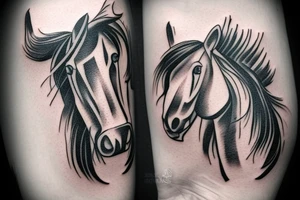 Chess horse on arm,small tattoo idea