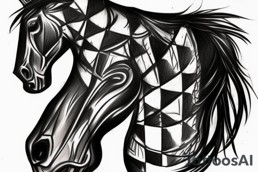 Chess horse on arm,small tattoo idea