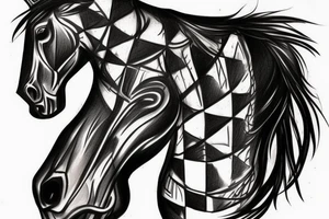 Chess horse on arm,small tattoo idea