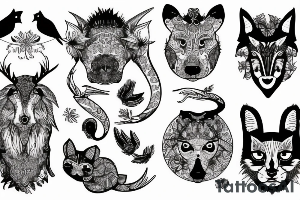 Animals tattoo idea