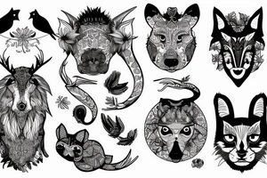 Animals tattoo idea