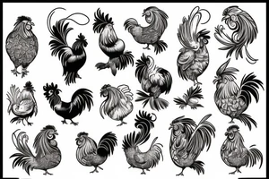 rooster tattoo idea